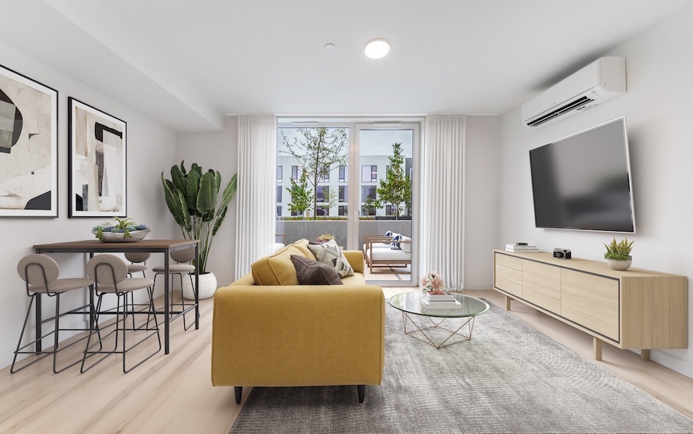 S2 - Studio floorplan layout with 1 bathroom and 508 - 509 square feet (Living Room)